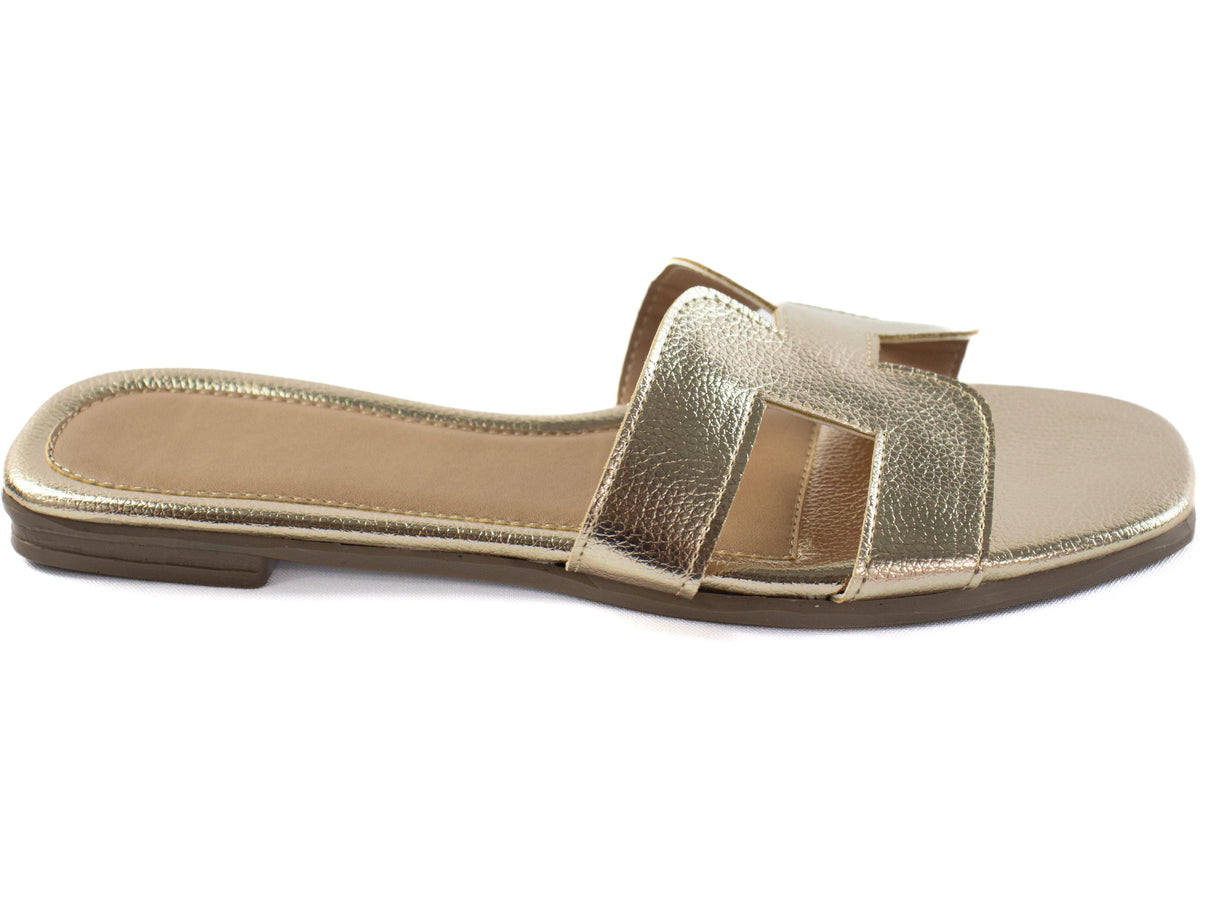 Slide Sandals - Available in Black, Gold, and Tan