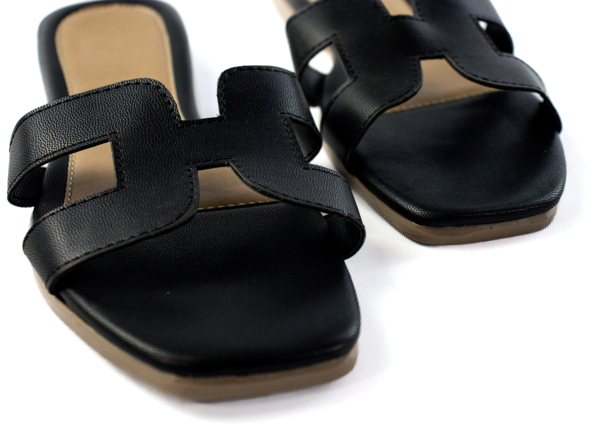 Slide Sandals - Available in Black, Gold, and Tan