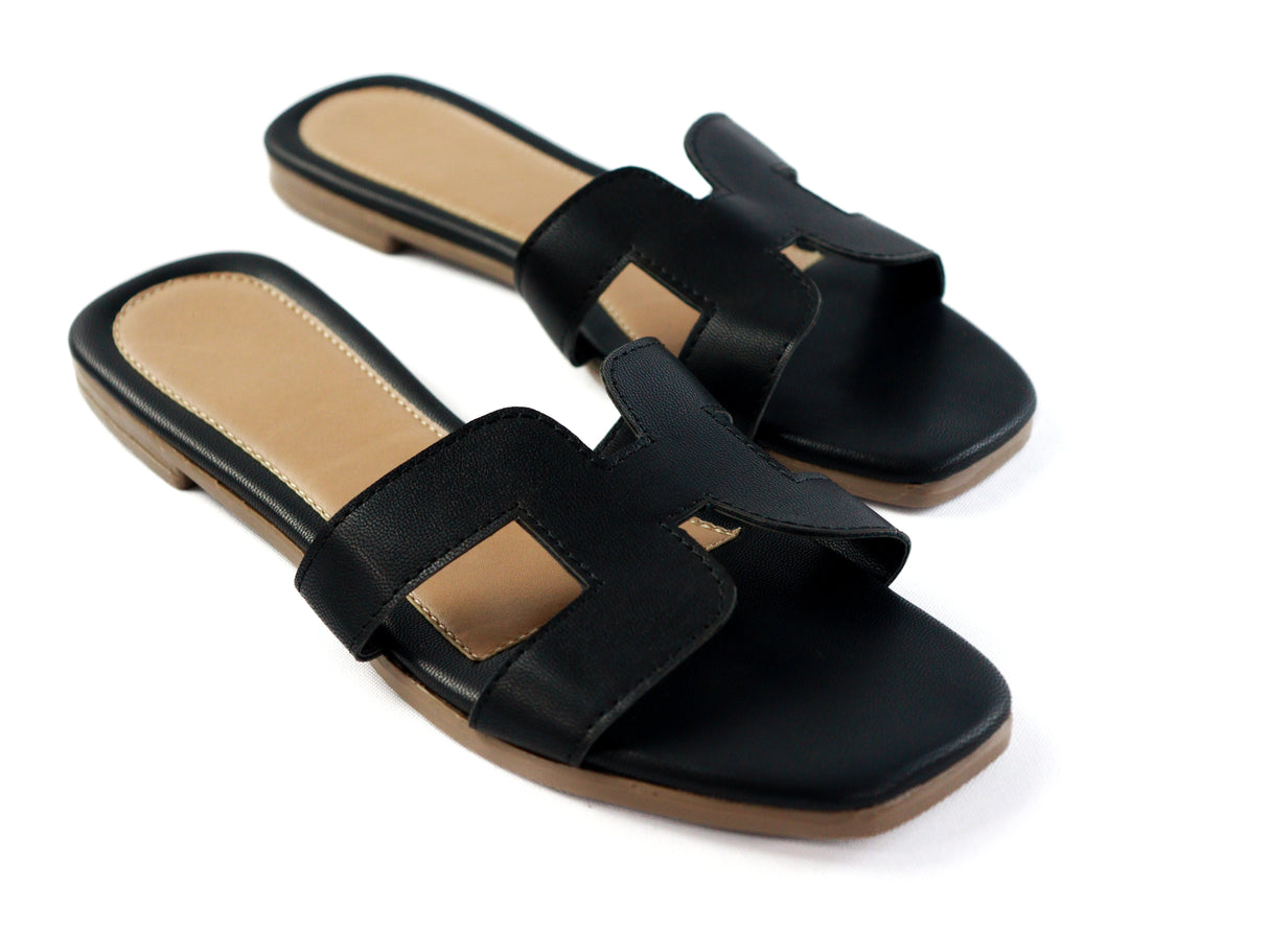 Slide Sandals - Available in Black, Gold, and Tan