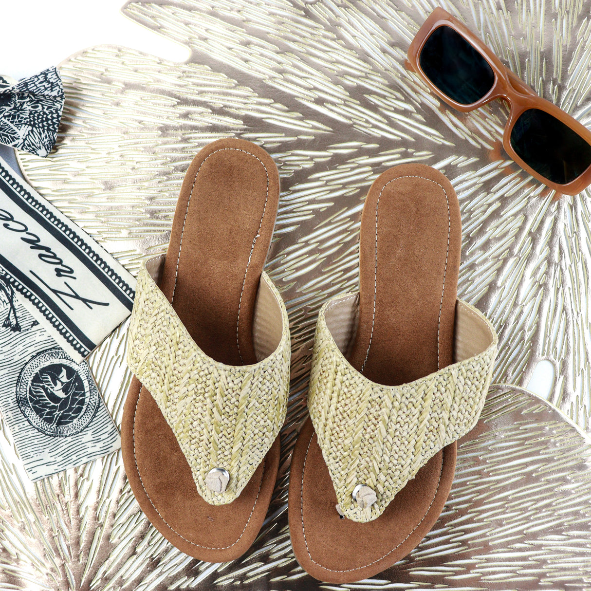 Braided Toe-Ring Sandals - Natural Elegance with Everyday Ease